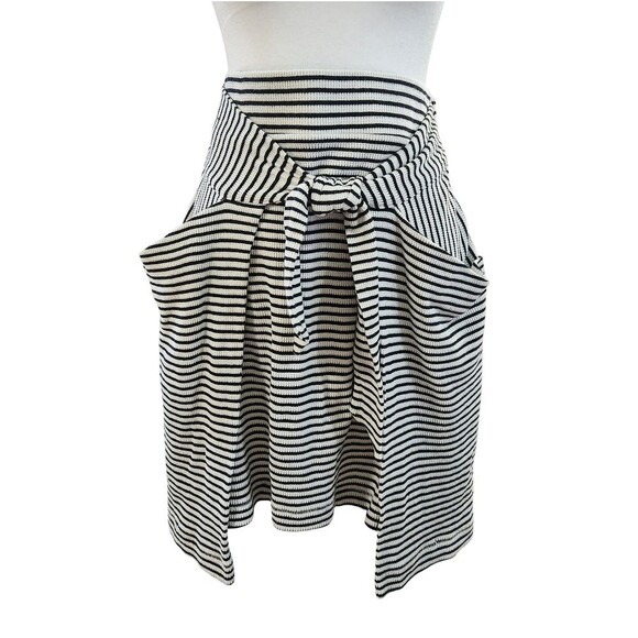 Free People All Tied Up Skirt Cream Black Stripes Pockets Women's Size Small - Picture 2 of 13